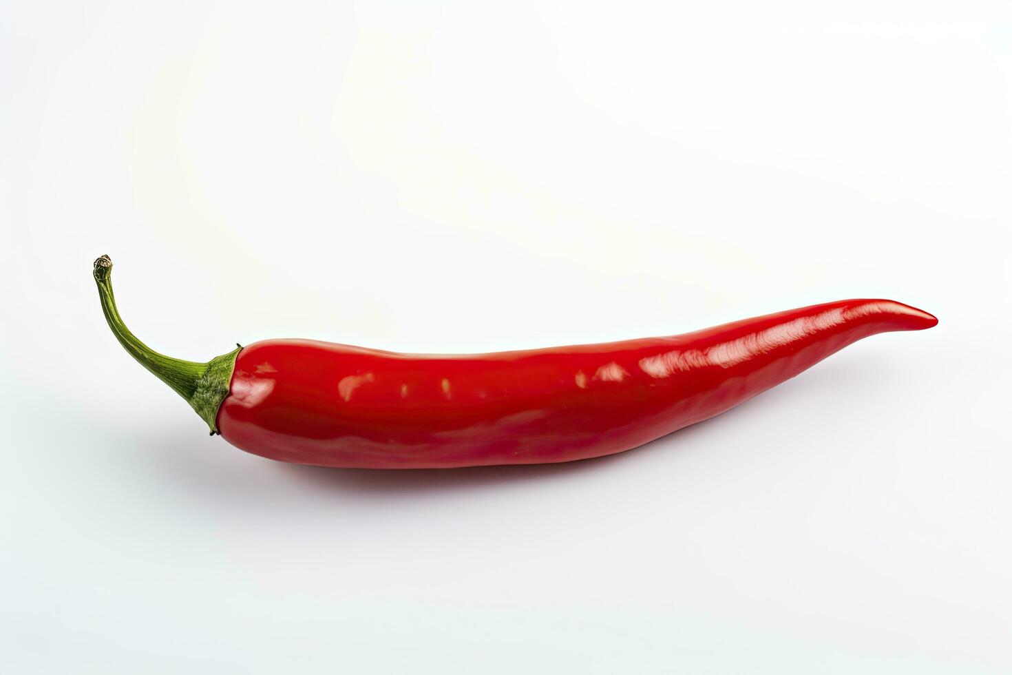 ai generado un rojo chile pimienta es aislado en un blanco antecedentes. ai generado foto