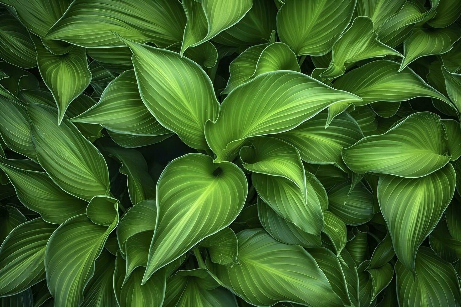 AI generated A plant with lots of large green leaves. AI Generated photo