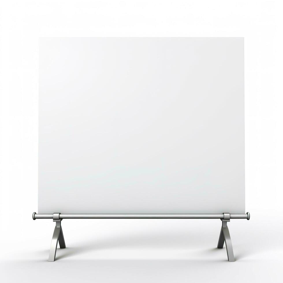 AI generated blank whiteboard on the wall. Generative AI photo