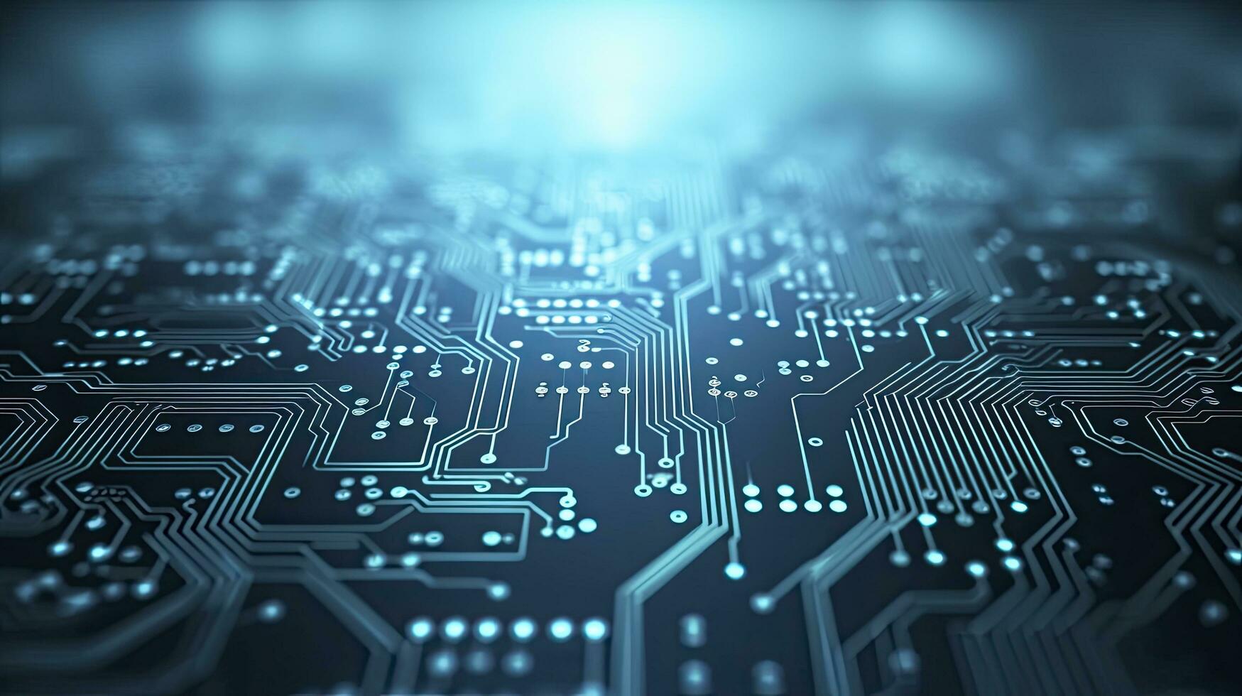 AI generated Circuit Board Background. Computer, Data, Technology, Artificial Intelligence. AI Generated photo