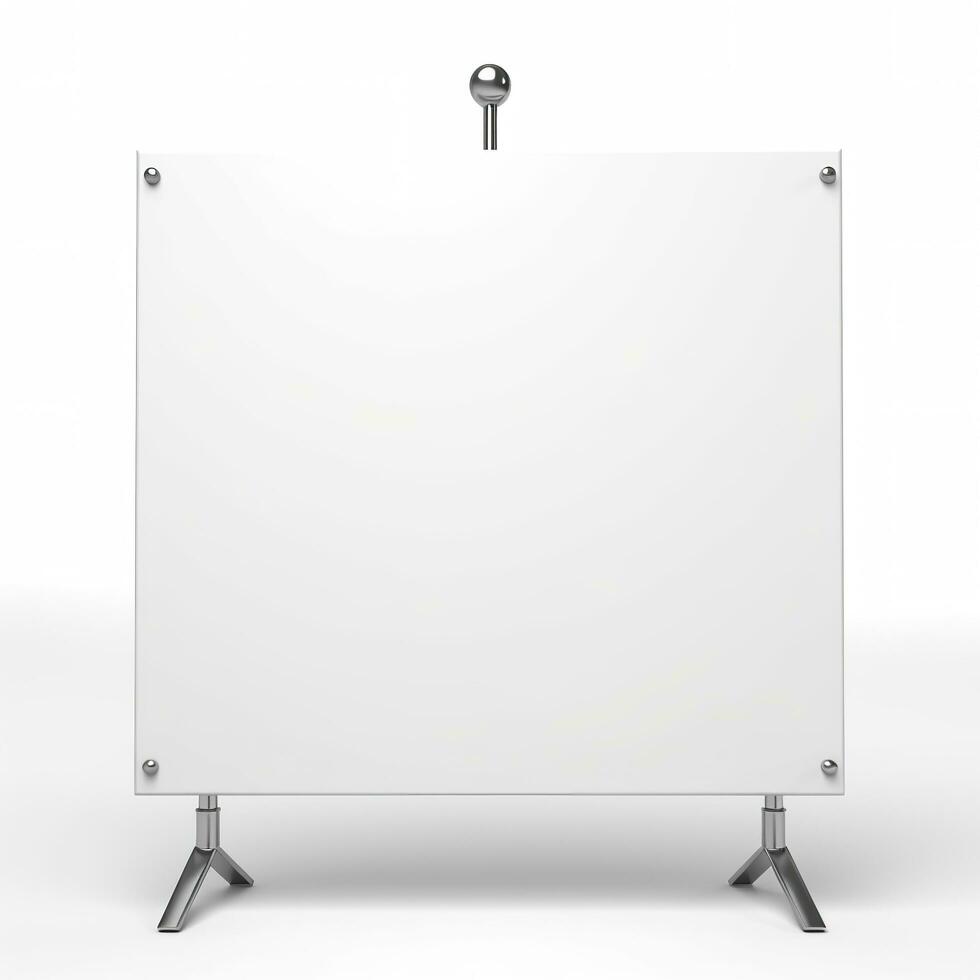 AI generated blank whiteboard on the wall. Generative AI photo