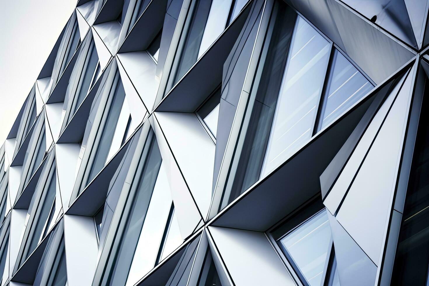 AI generated Abstract Architecture and modern facade. AI Generated photo