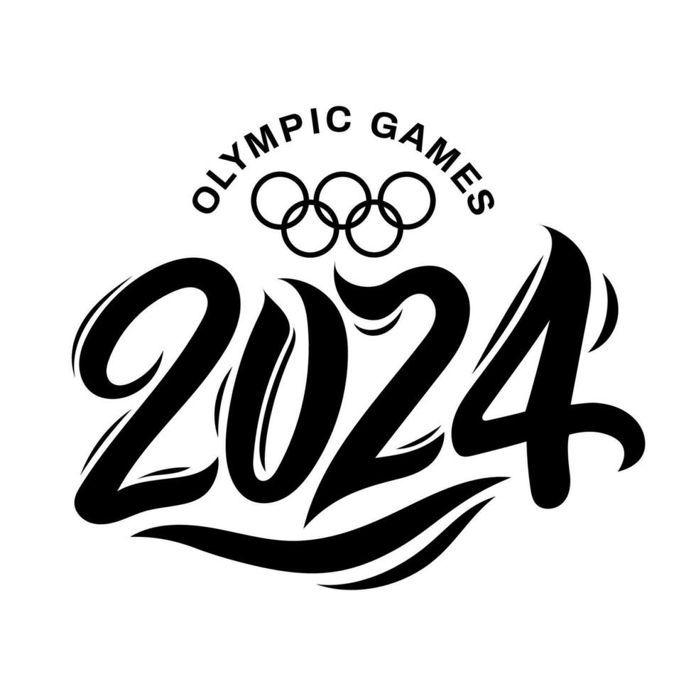 olímpico juegos 2024. verano olímpico juegos en París 2024. negro
