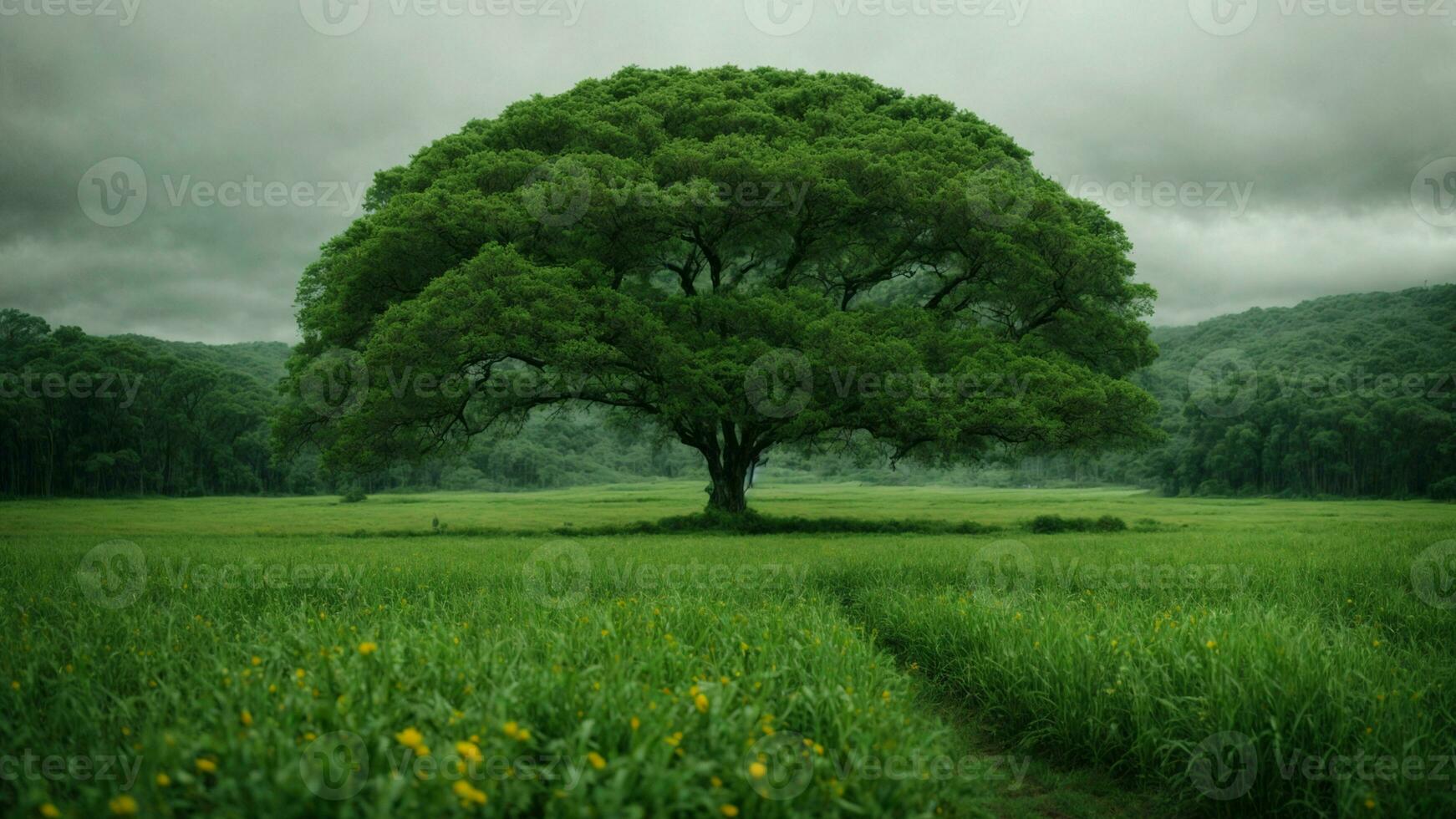 ai generado examinar el influencia de clima cambio en el delicado equilibrar de esta verde ecosistema, considerando ambos el flora y fauna. foto