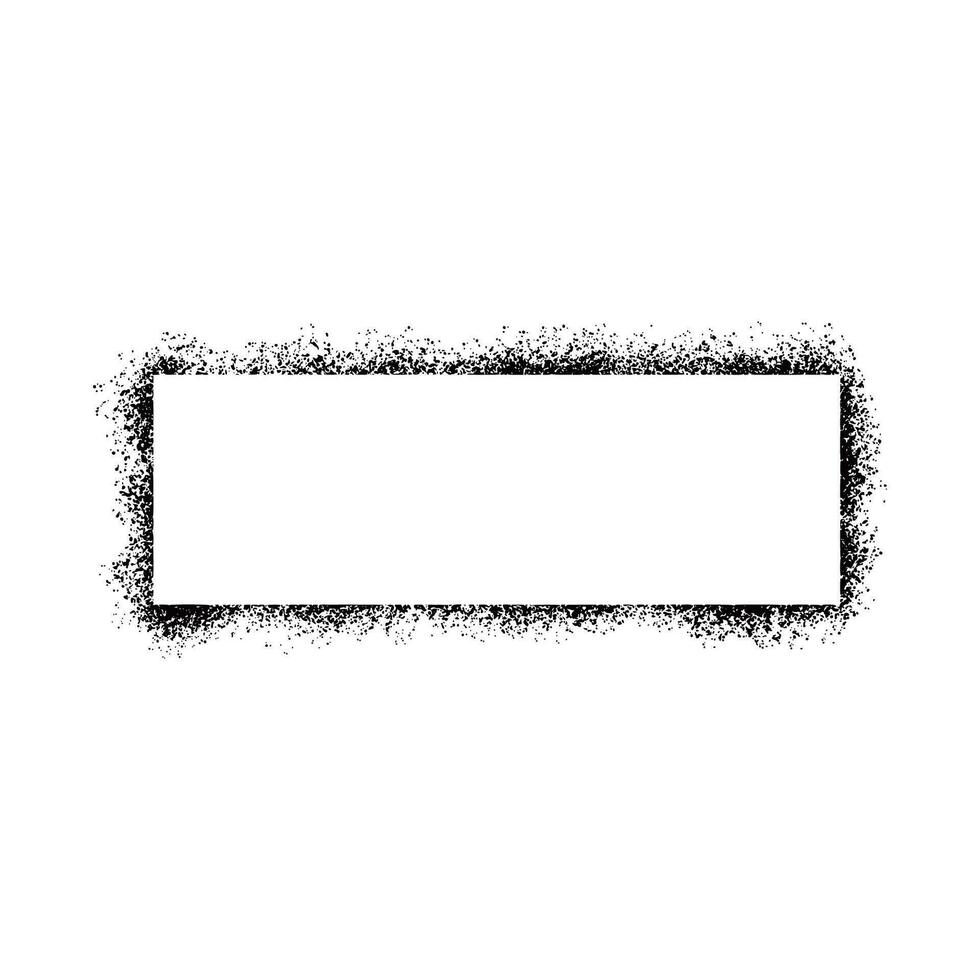 Stencil spray effect paint frame. vector