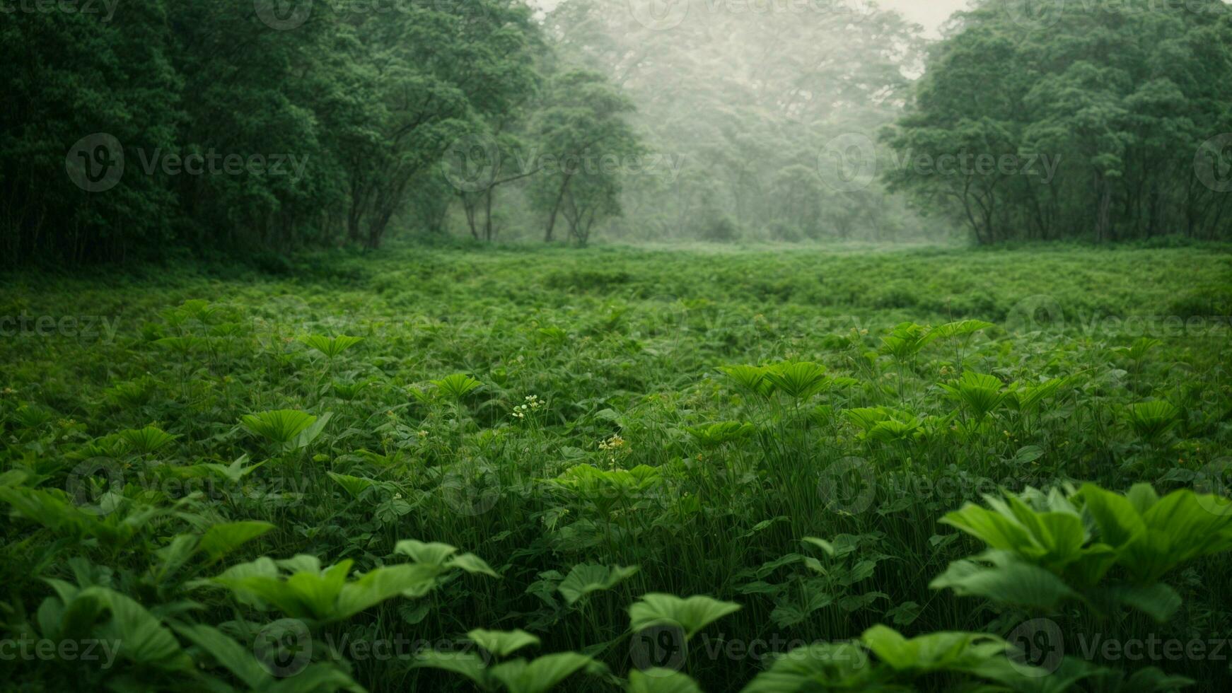AI generated Examine the influence of climate change on the delicate balance of this green ecosystem, considering both the flora and fauna. photo
