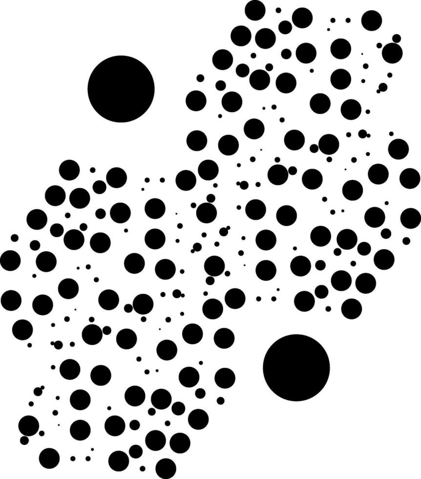 Small black circles vector or color illustration