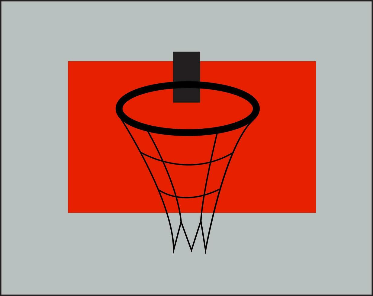 Basketball ring vector or color illustration