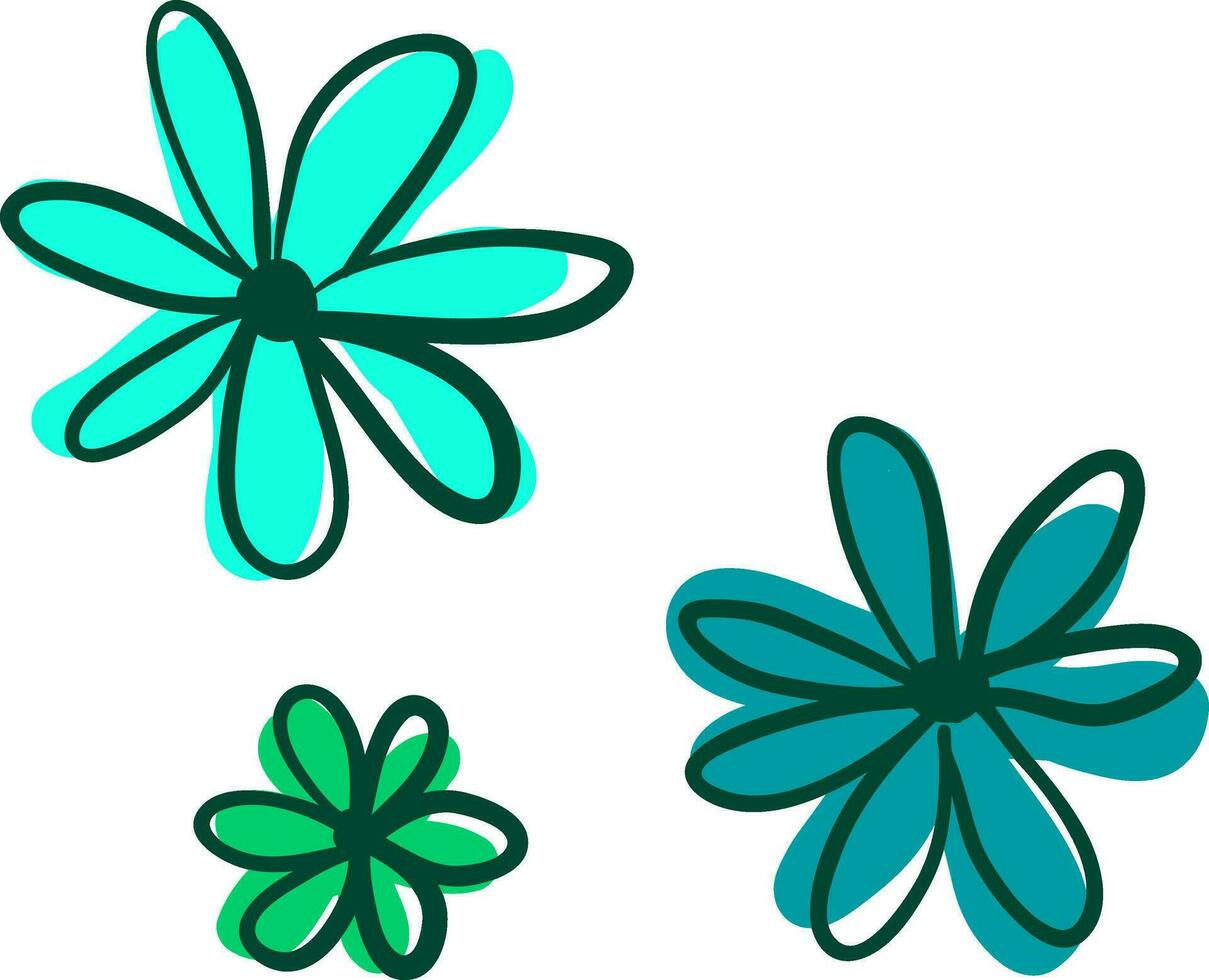 Flowers vector or color illustration