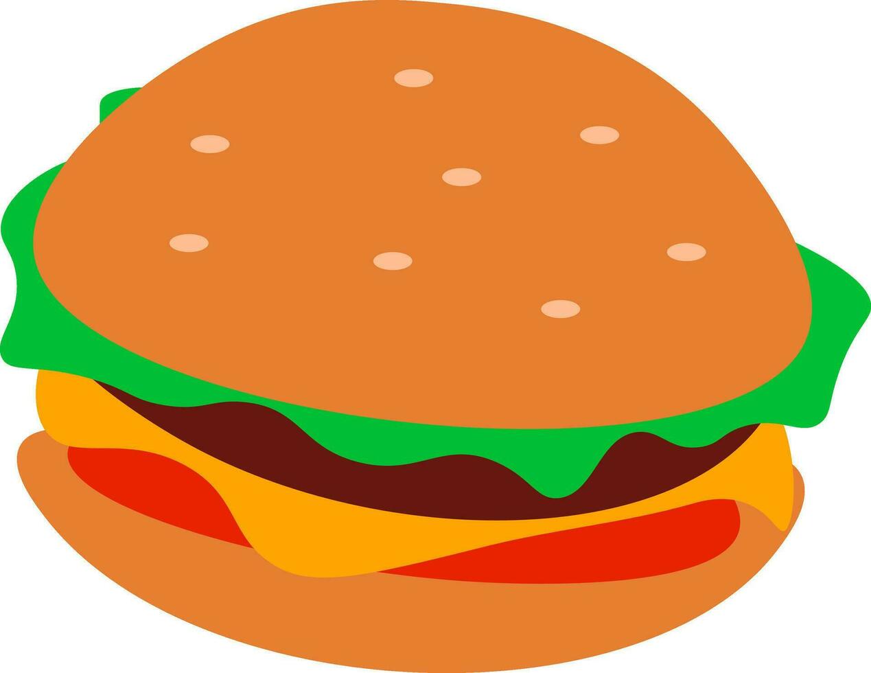 un hamburguesa vector o color ilustración