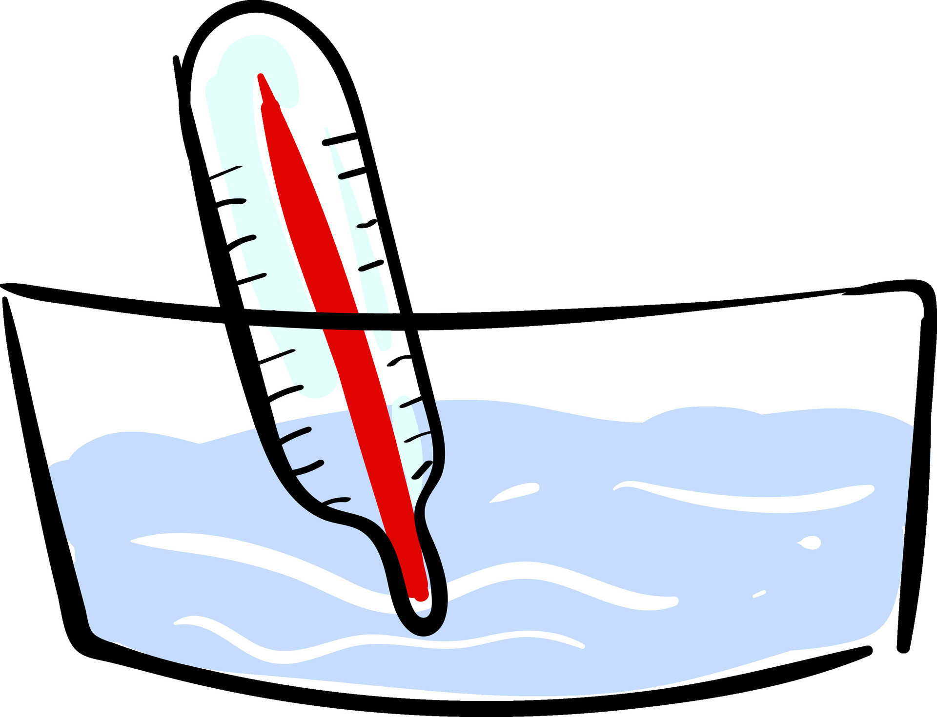 Climate Change Concept Thermometer Immersed In Water Stock Photo