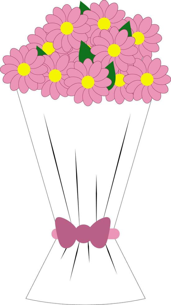 Drawing ideas of the beautiful wedding bouquet ideal to be carried by the perfect couple, vector or color illustration