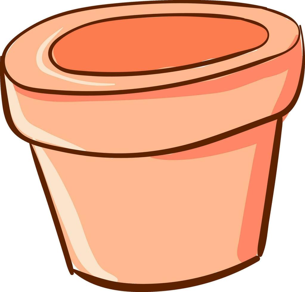 Sketch of a pot , vector or color illustration