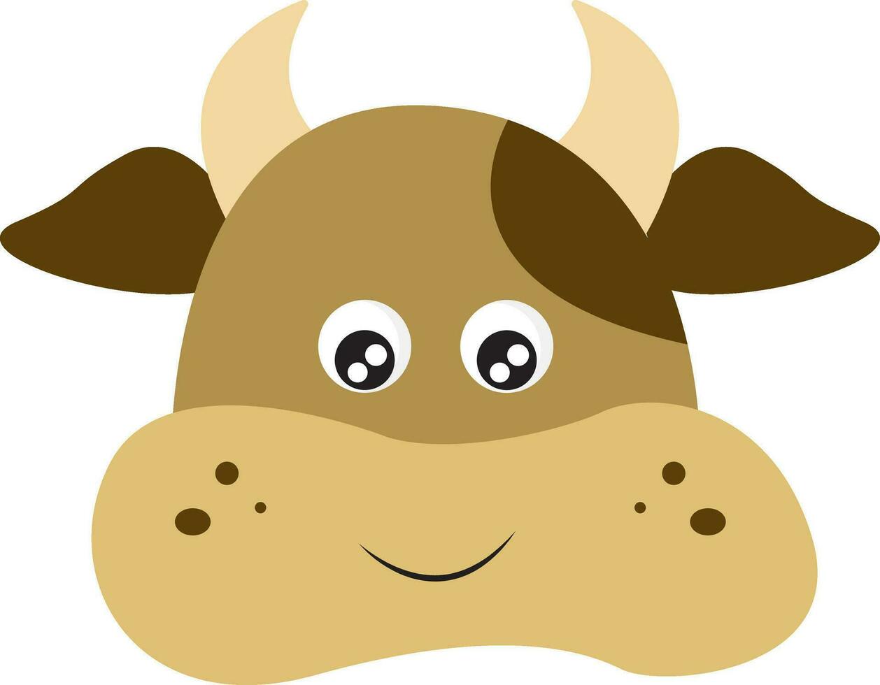 A fat cow , vector or color illustration