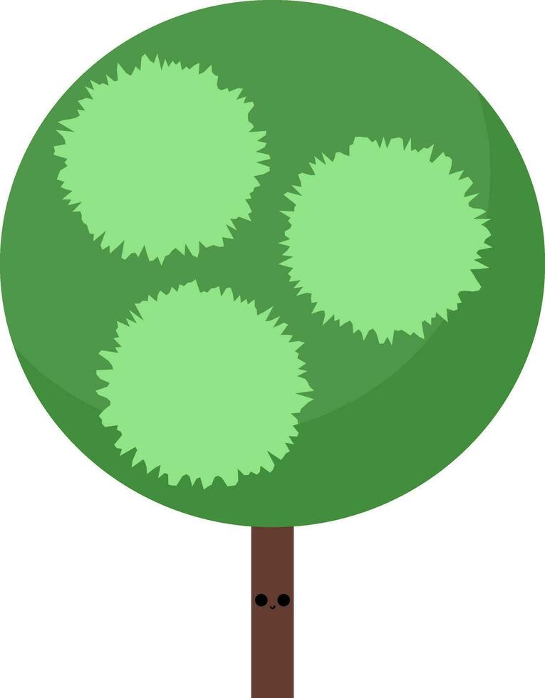 un grande árbol, vector o color ilustración