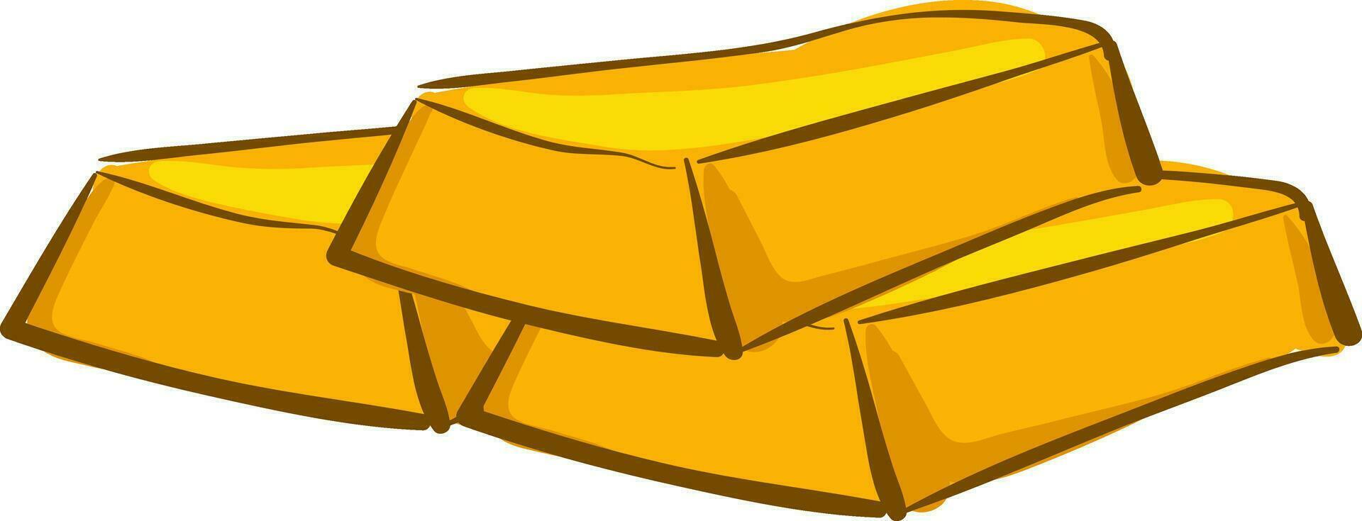 Gold bar , vector or color illustration