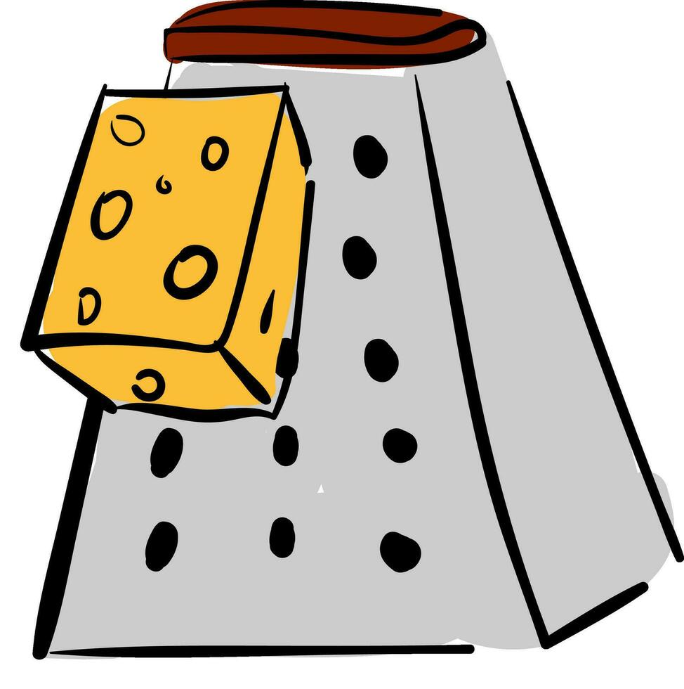 New cheese grater , vector or color illustration