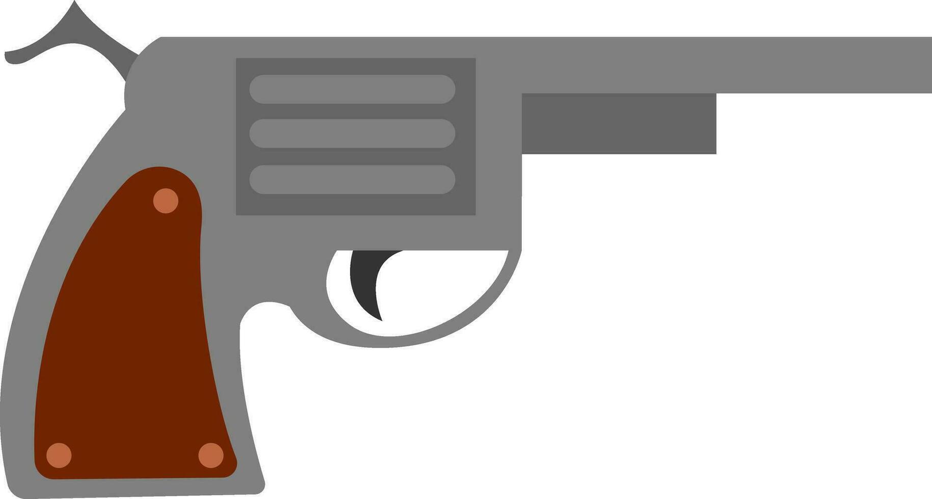 Loaded gun , vector or color illustration