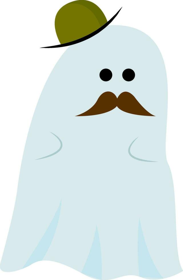 fantasma con sombrero , vector o color ilustración