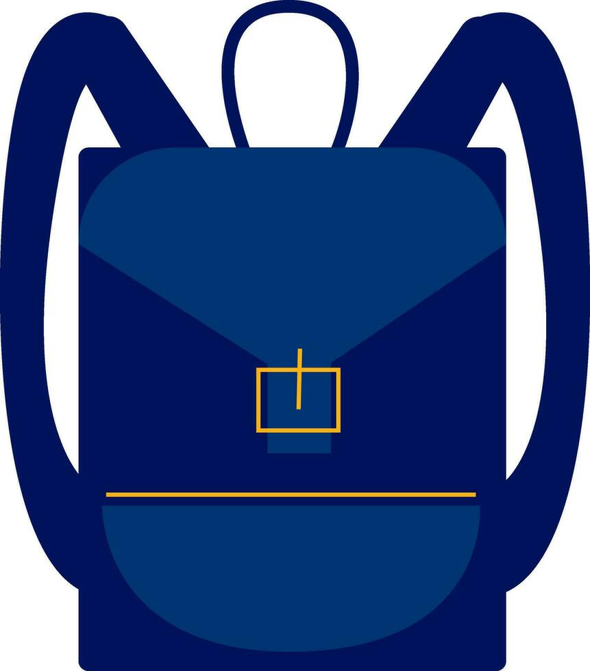 Navy blue bag , vector or color illustration
