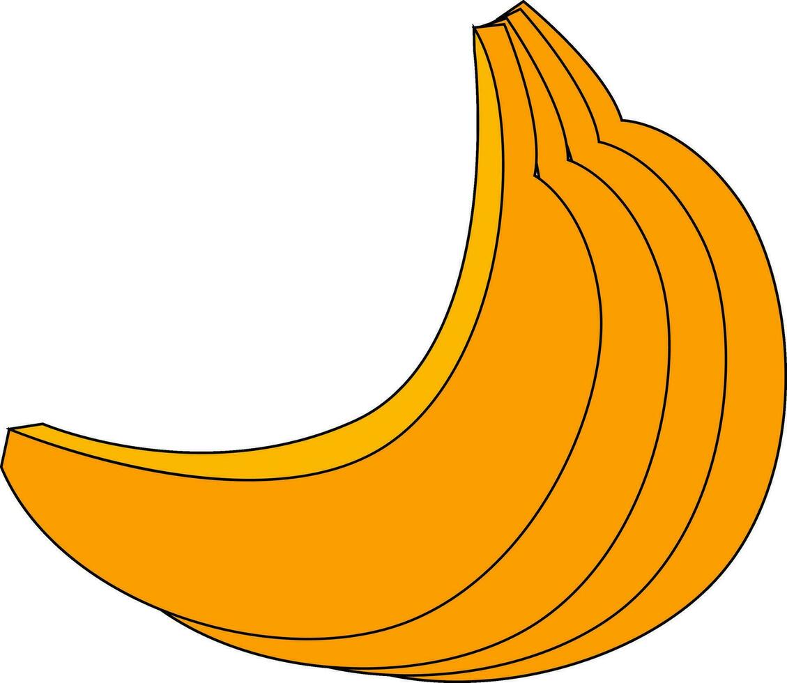 Bunch of bananas, vector or color illustration