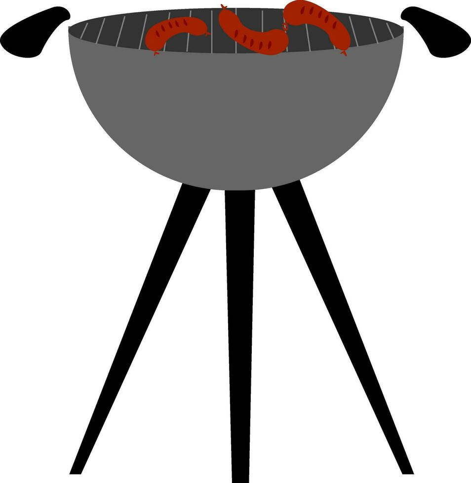 Big griller , vector or color illustration