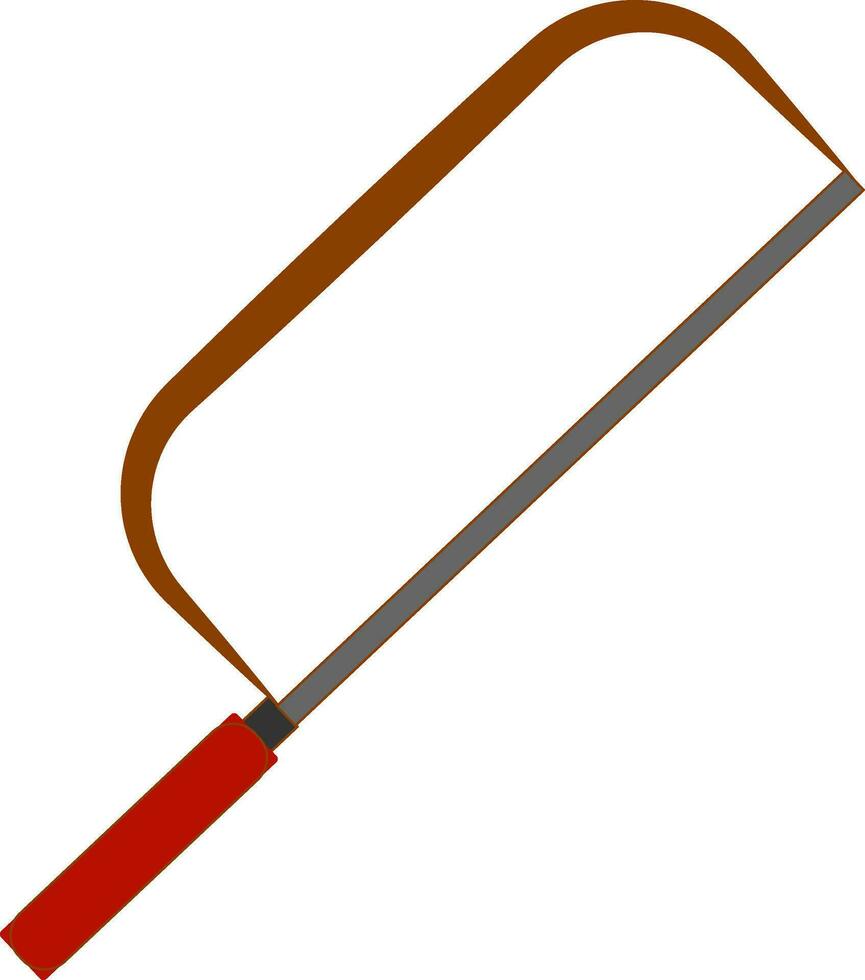 Red hacksaw blade , vector or color illustration