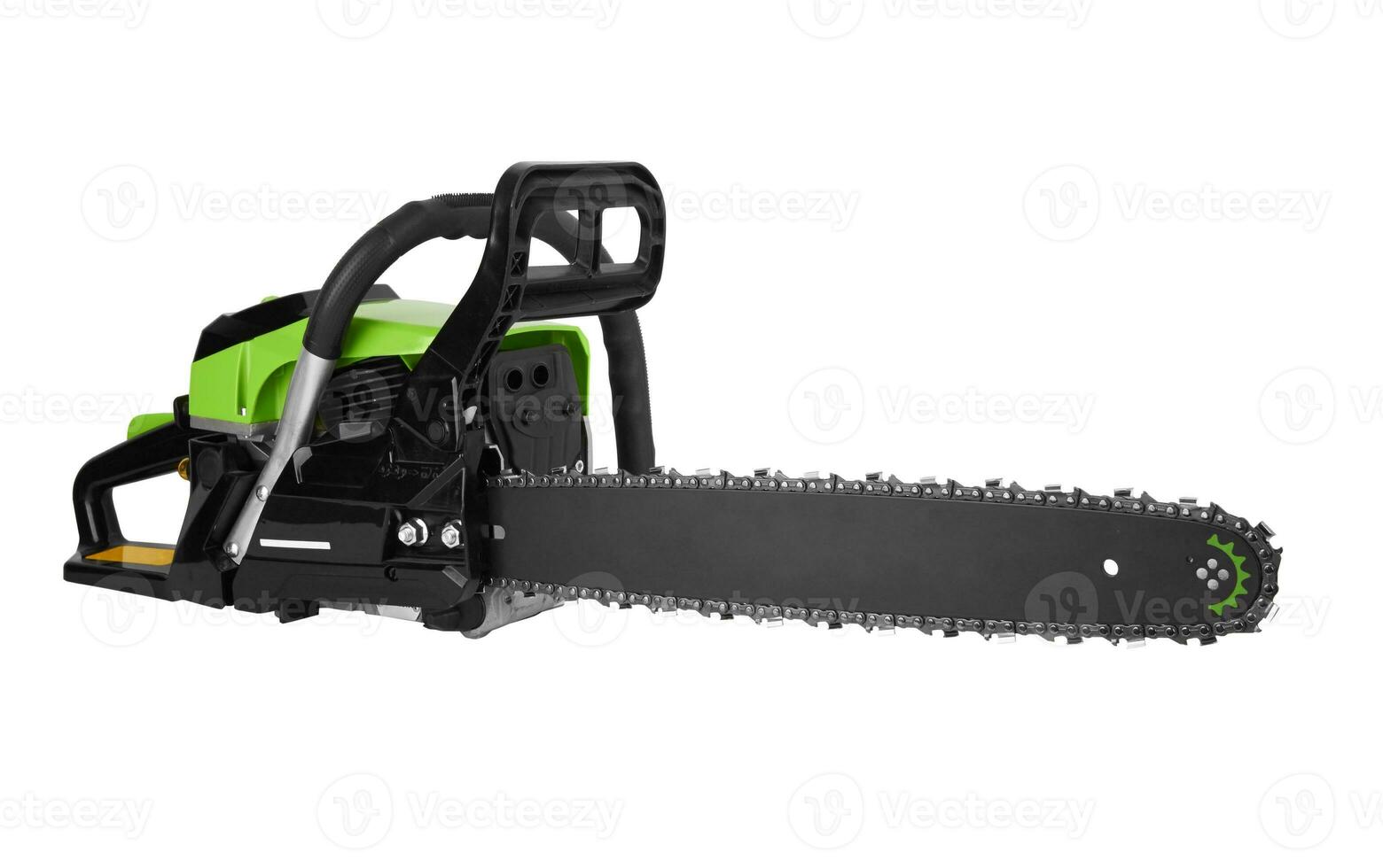 Chainsaw on white photo