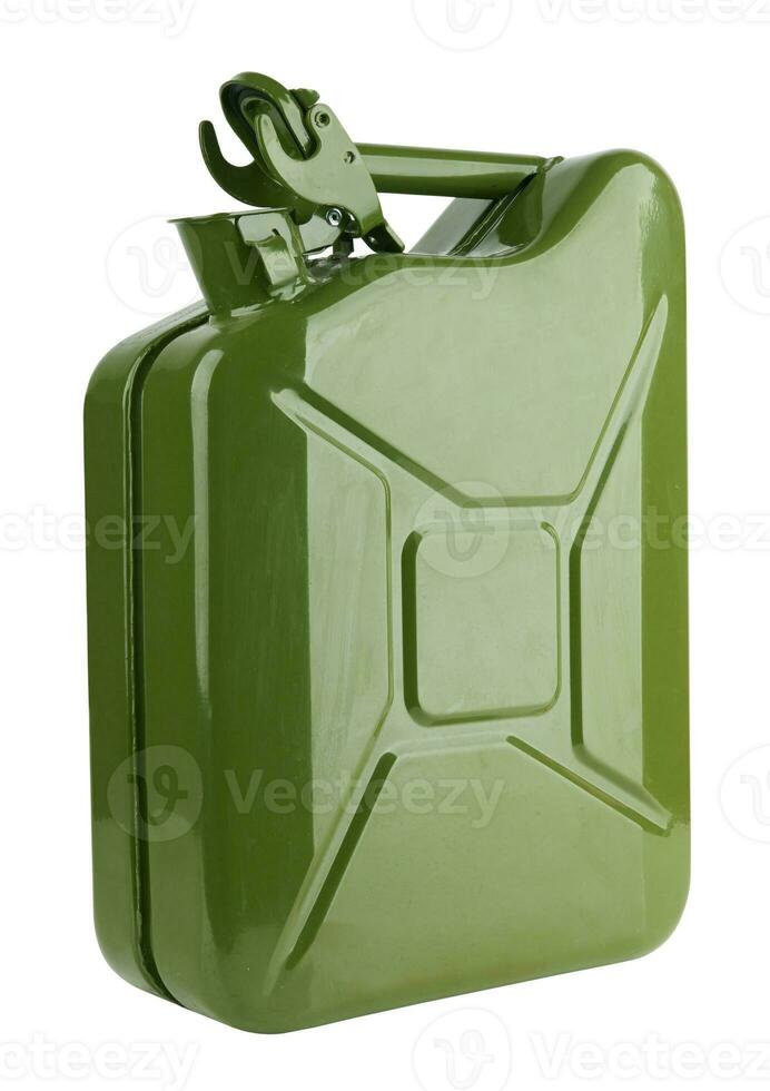 Green metal canister photo