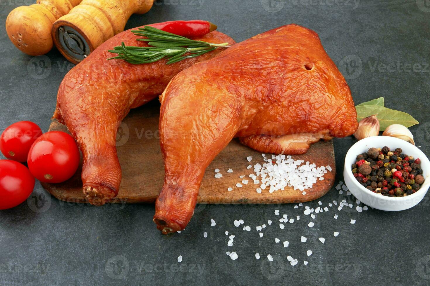 Smoked chicken thighs photo
