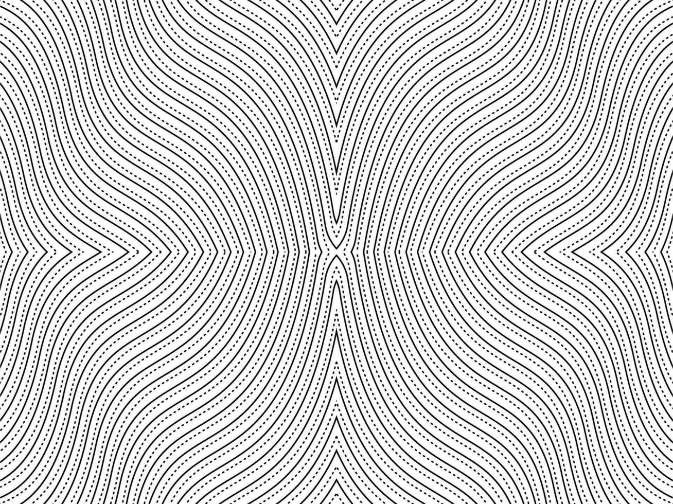Optical Illusion Created from Artistic Lines Motifs Pattern, can use for Decoration, Background, Ornate, Fabric, Fashion, Textile, Carpet Pattern, Tile or Graphic Design Element. Vector Illustration