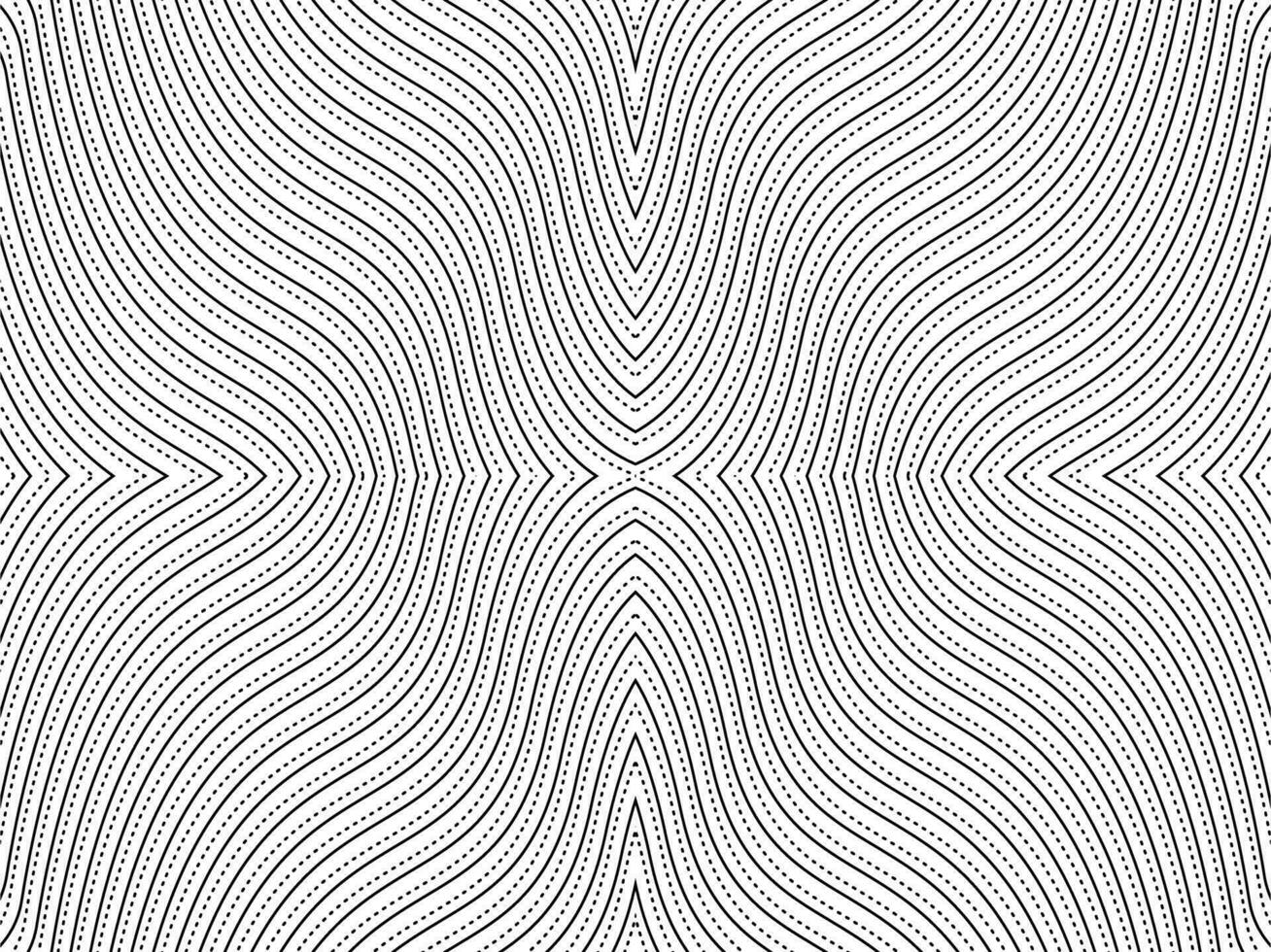 Optical Illusion Created from Artistic Lines Motifs Pattern, can use for Decoration, Background, Ornate, Fabric, Fashion, Textile, Carpet Pattern, Tile or Graphic Design Element. Vector Illustration