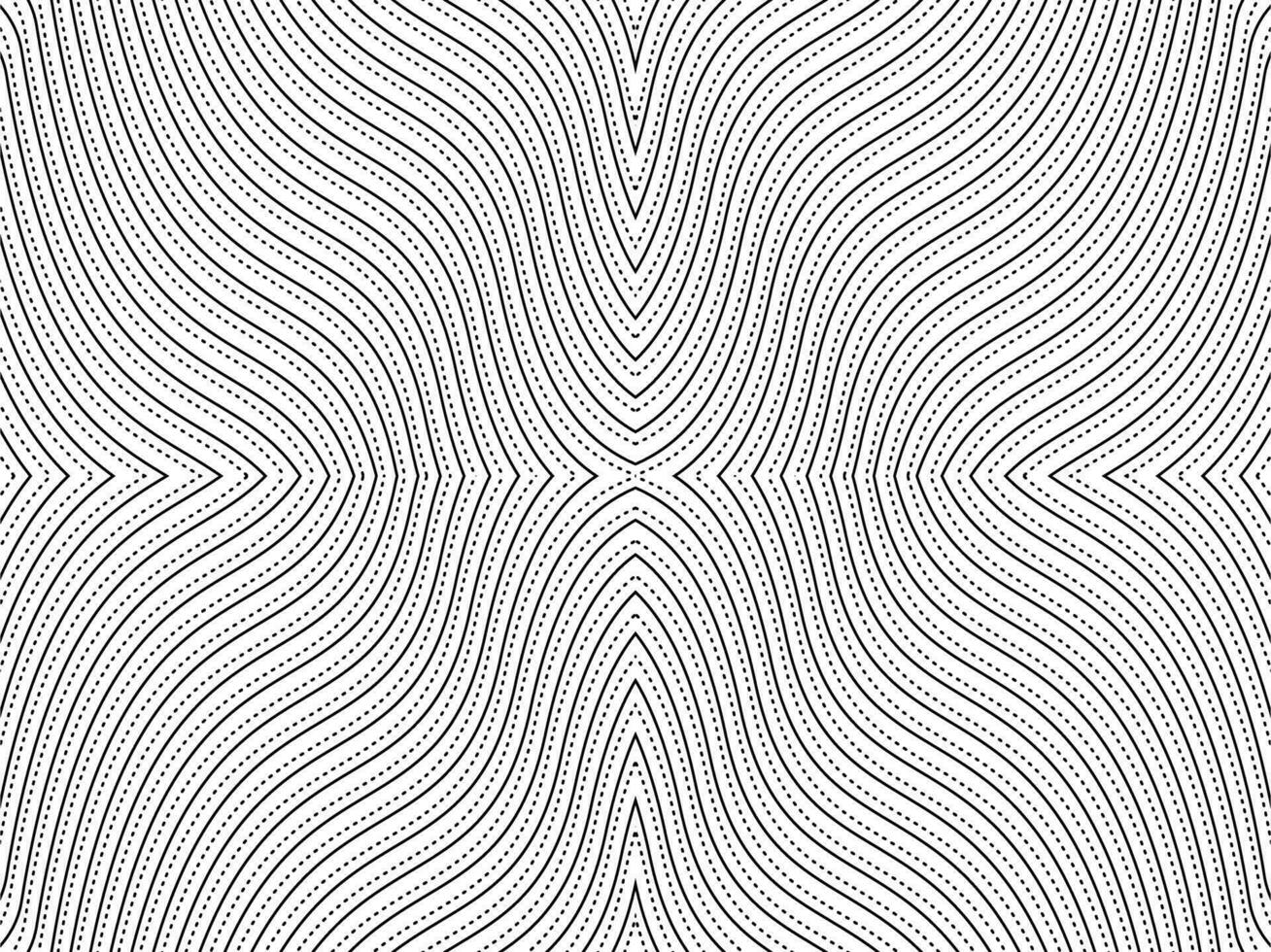 Optical Illusion Created from Artistic Lines Motifs Pattern, can use for Decoration, Background, Ornate, Fabric, Fashion, Textile, Carpet Pattern, Tile or Graphic Design Element. Vector Illustration