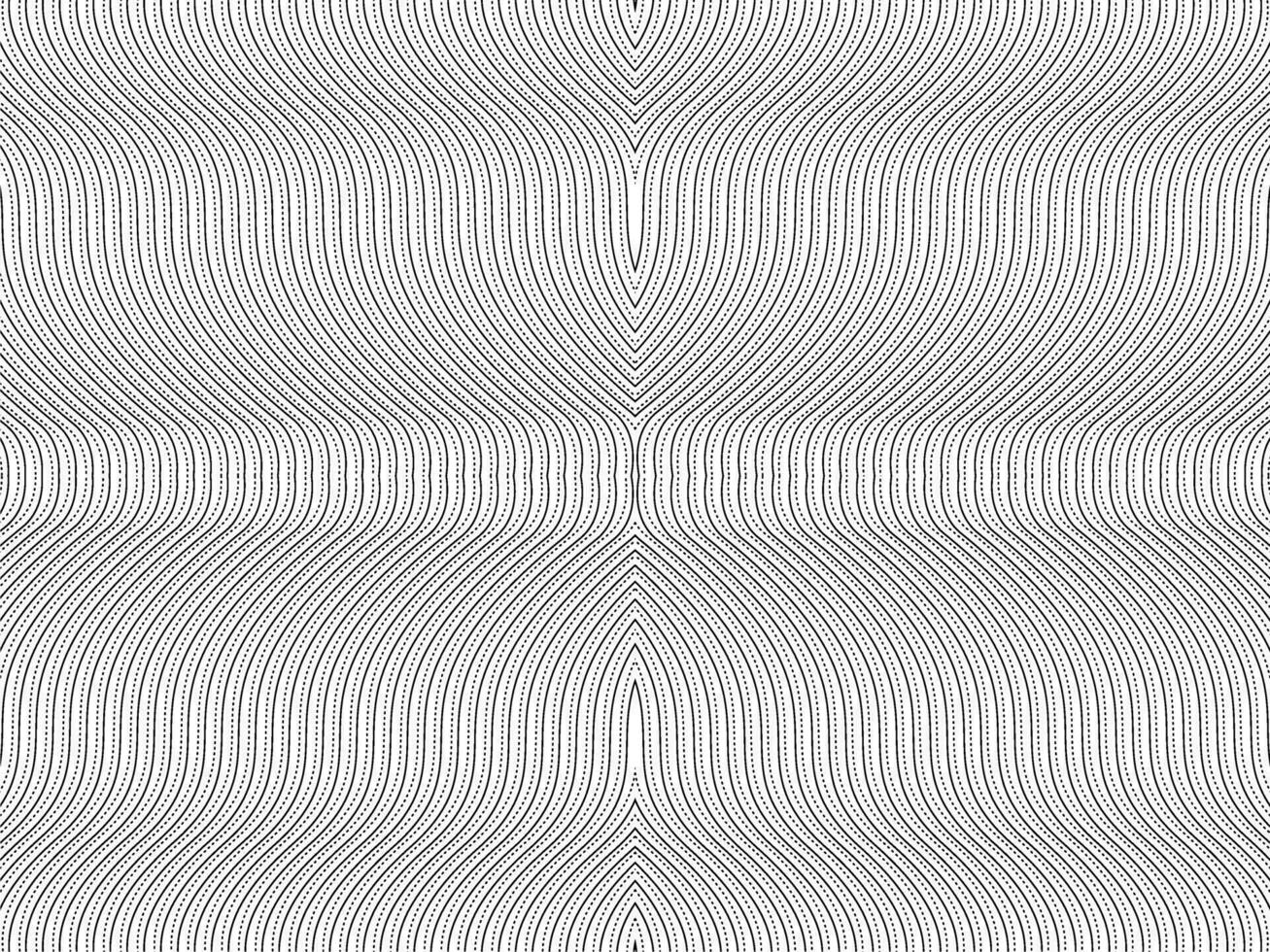Optical Illusion Created from Artistic Lines Motifs Pattern, can use for Decoration, Background, Ornate, Fabric, Fashion, Textile, Carpet Pattern, Tile or Graphic Design Element. Vector Illustration