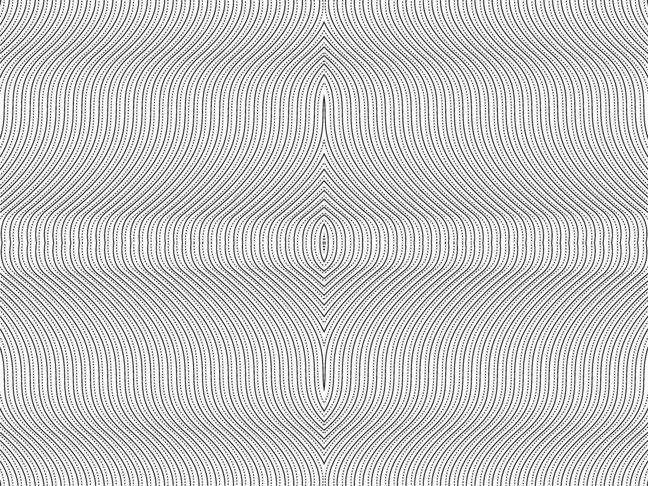 Optical Illusion Created from Artistic Lines Motifs Pattern, can use for Decoration, Background, Ornate, Fabric, Fashion, Textile, Carpet Pattern, Tile or Graphic Design Element. Vector Illustration
