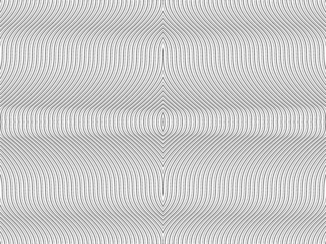 Optical Illusion Created from Artistic Lines Motifs Pattern, can use for Decoration, Background, Ornate, Fabric, Fashion, Textile, Carpet Pattern, Tile or Graphic Design Element. Vector Illustration