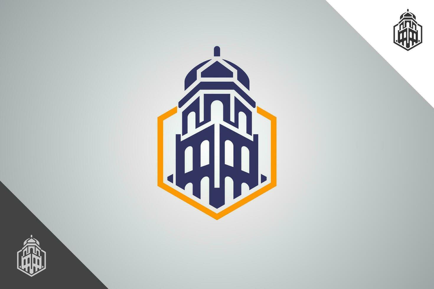 Minimal building logotype. Architect and construction brand identity design template. Perfect logo for business related to construction industry. Isolated background. Vector eps 10.