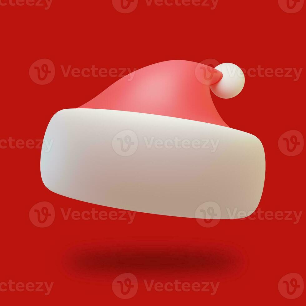 Christmas hat icon 3D render illustration photo