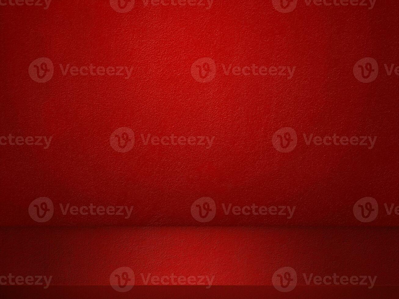 Empty bright red studio background, product display with copy space for displaying content design. Banner for product advertising photo