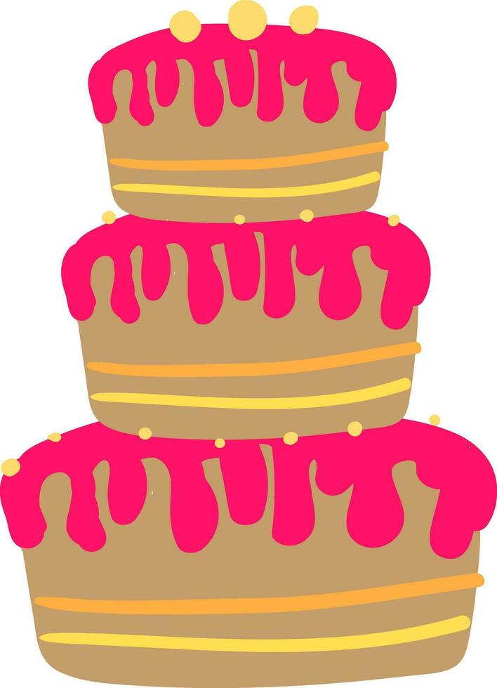 A huge cake, vector or color illustration.