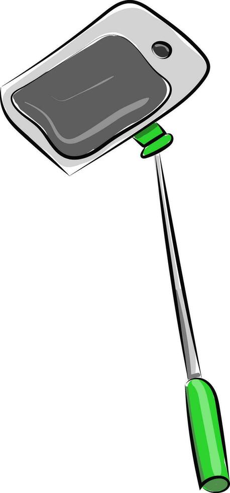 Selfie stick, vector or color illustration.