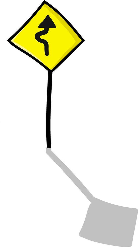 Road sign, vector or color illustration.