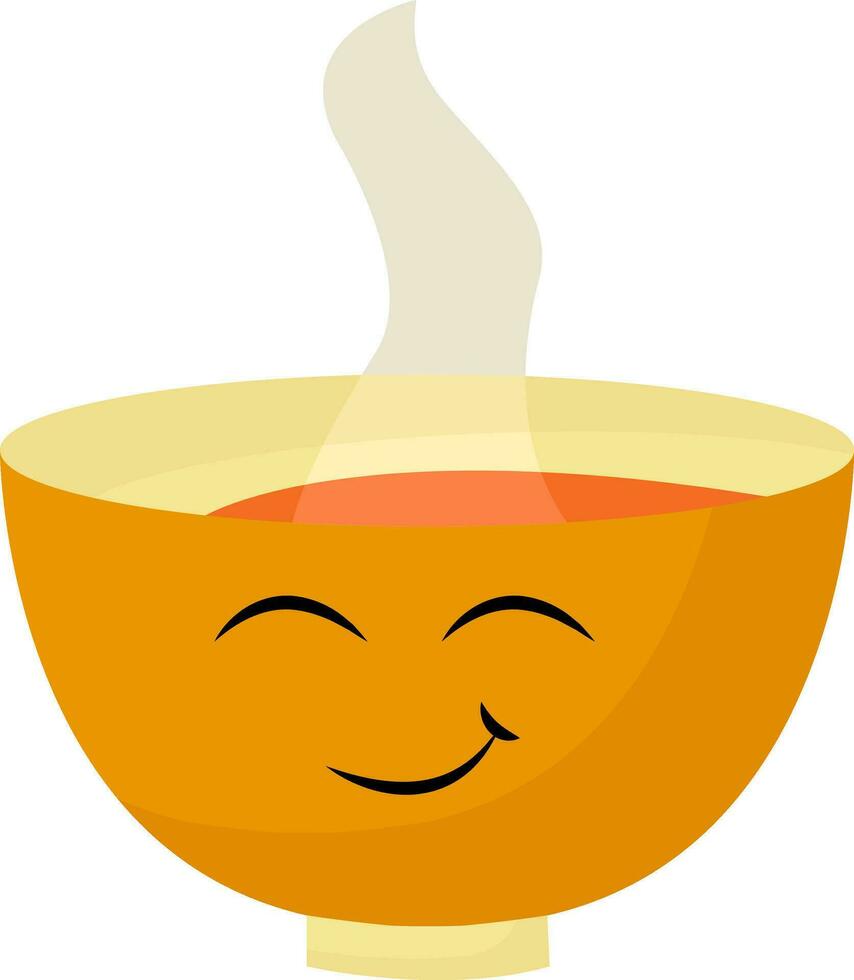 Hot soup, vector or color illustration.