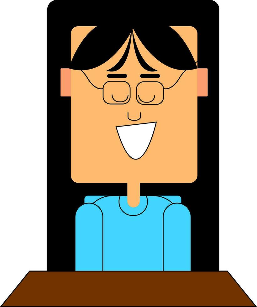 School girl, vector or color illustration.