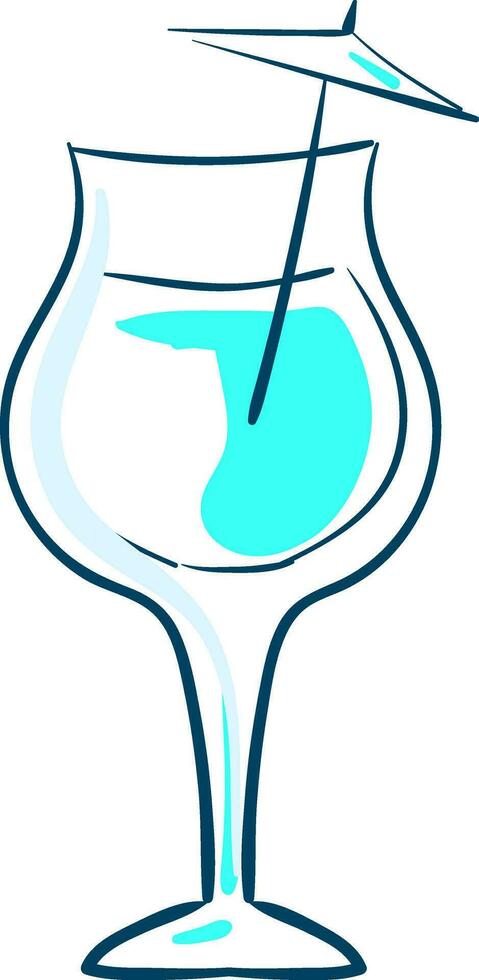 Cocktail sketch, vector or color illustration.