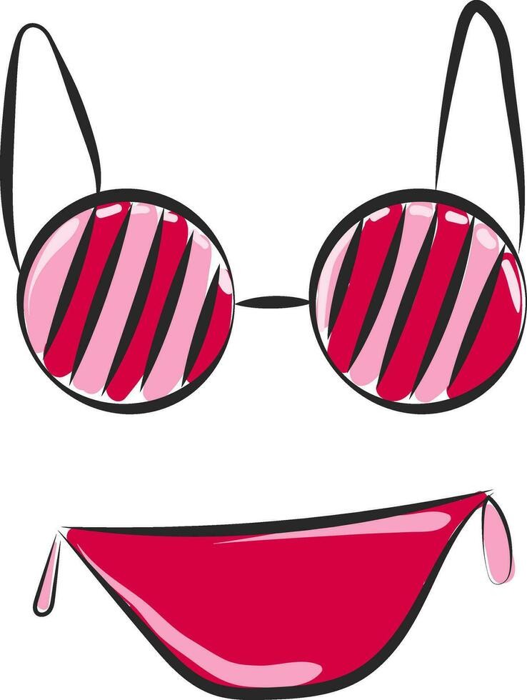 Swimsuit, vector or color illustration.