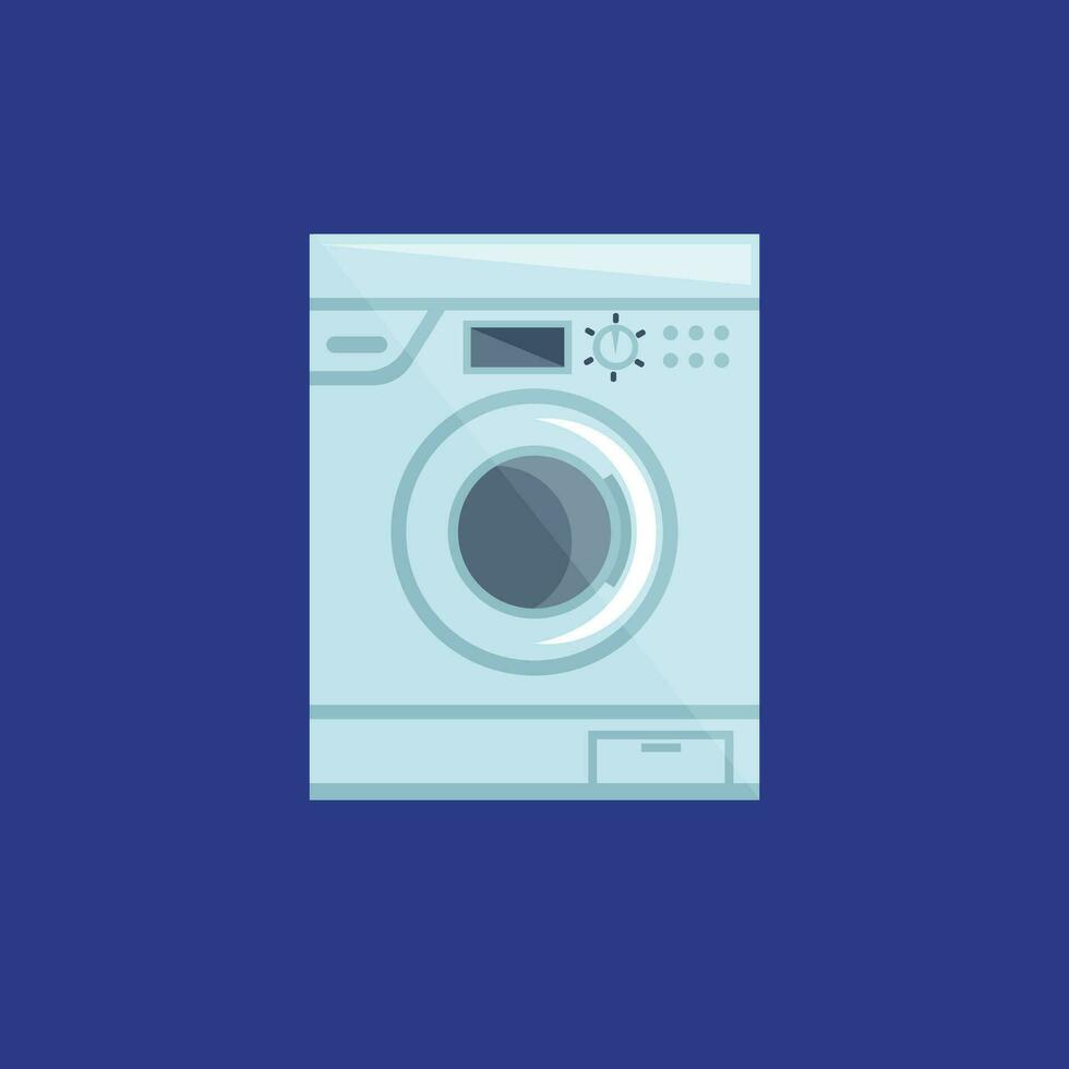 Lavado máquina, vector o color ilustración.