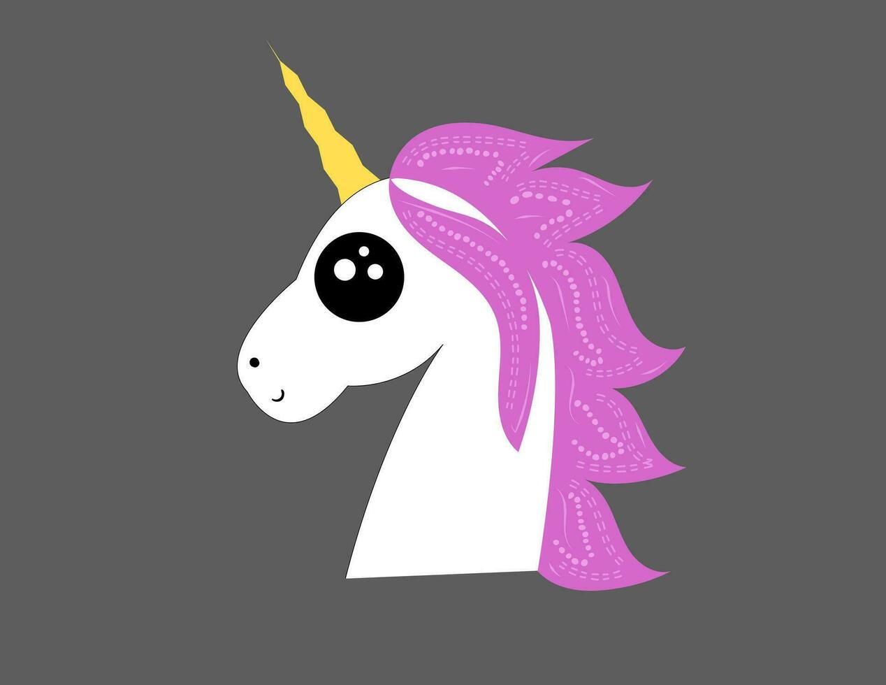 Unicorn, vector or color illustration.