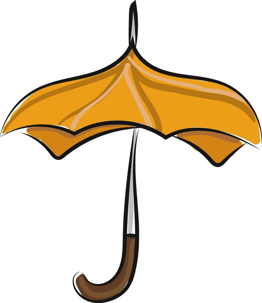 Umbrella open, vector or color illustration.