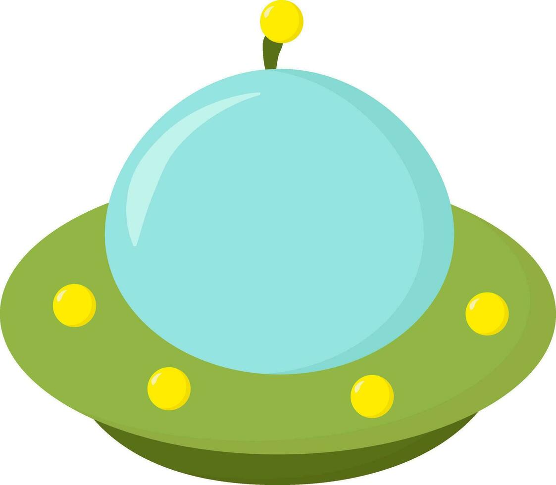 Clipart of a UFO, vector or color illustration